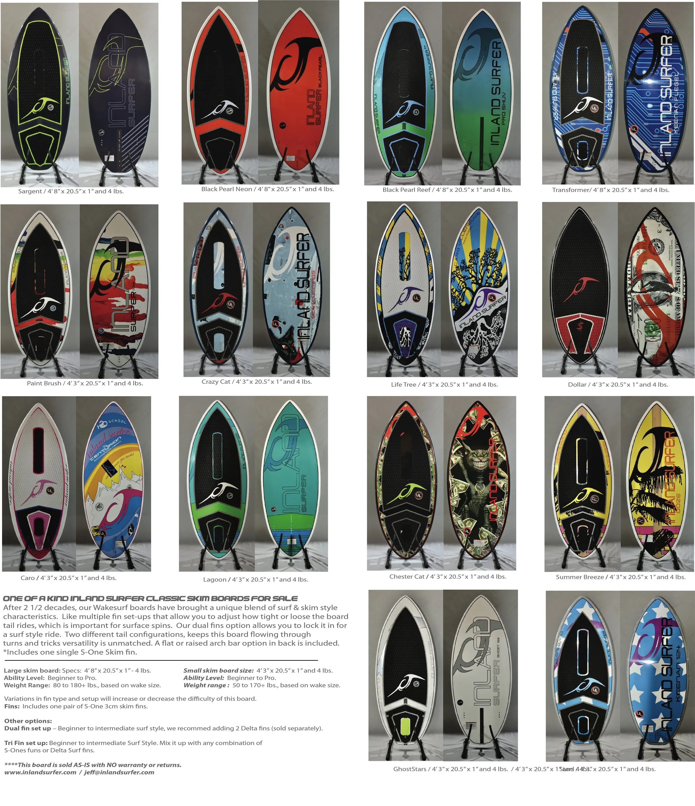 INLAND SURFER SKIM BOARD ( GHOST ) — Inland Surfer